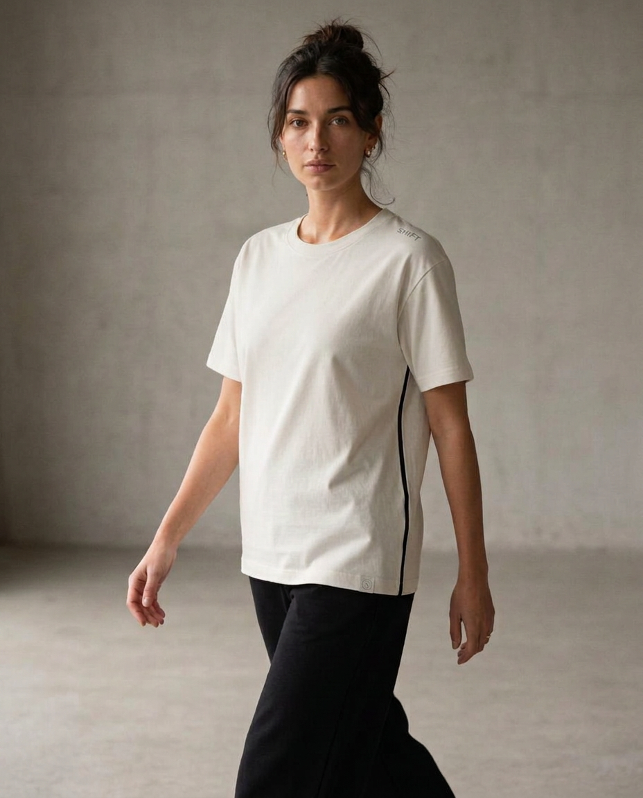 SHIFT Essential Tee in Off White